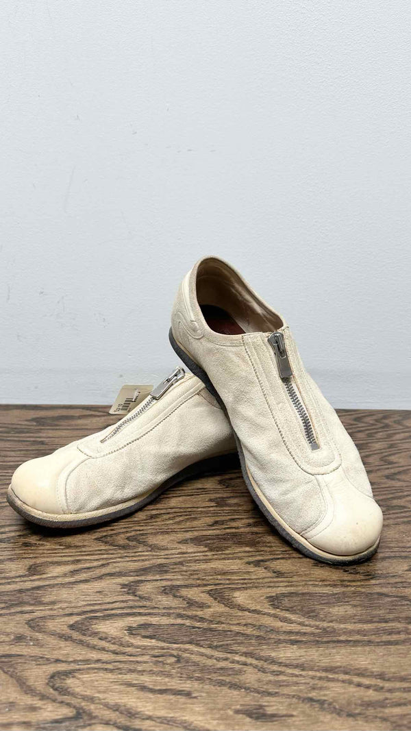 GUIDI Front Zip Suede Sneakers