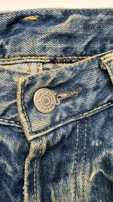 Hysteric Glamour Distressed Studded Denim Shorts