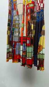 Pleats Please Printed Pleated Flare Pants