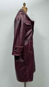 Miu Miu Oversized Distressed Leather Coat