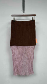 PRADA Knit-docking Midi Skirt