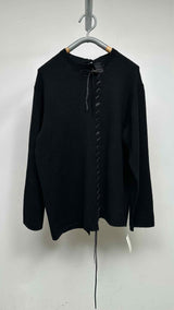 Yohji Yamamoto Pour Homme Leather-string Oversized Sweater