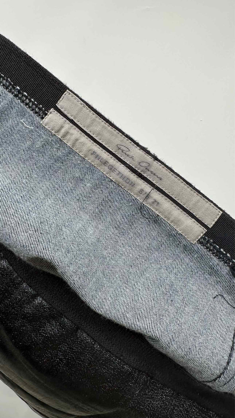 Rick Owens Coated-Denim Mini Skirt