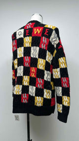 LOEWE Patchwork Cable-knit Cardigan
