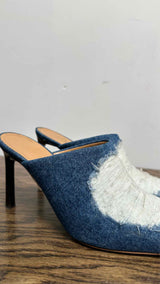LOEWE Ripped Denim Mules