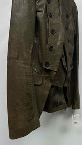 John Galliano Napoleon Leather Layered Blazer Jacket