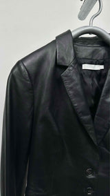 Anne Fontaine Leather Blazer Jacket