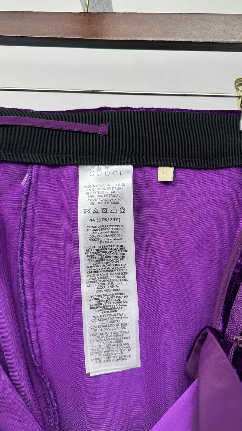 Gucci Side-gathered Velvet Pants