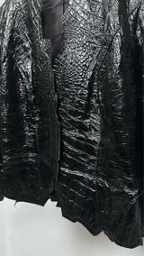 MUGLER Patent-embossed Leather Jacket