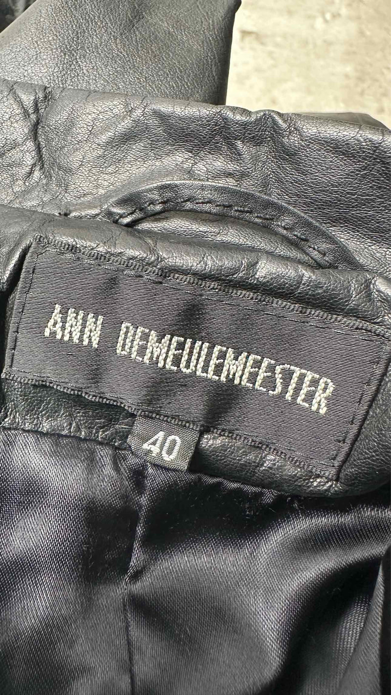 Ann Demeulemeester Leather Coat