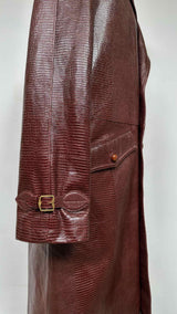 Bally Embossed Leather Coat