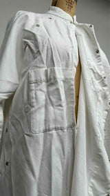Comme Des Garcons Comme Des Garcons L/S Stand-collar Wrap-detailed Maxi Dress