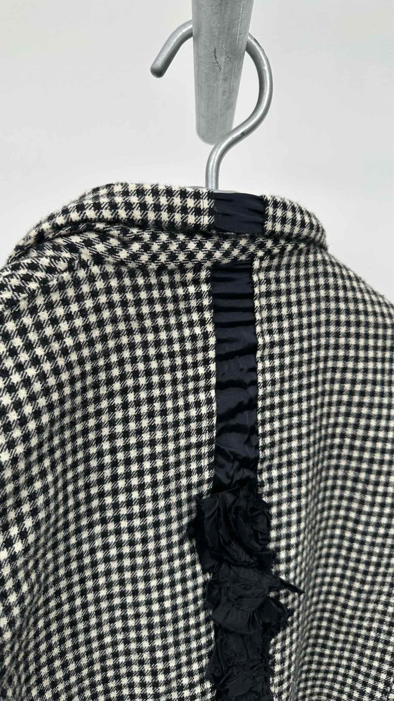 Comme Des Garcons Comme Des Garcons Frill-detailed Check Jacket