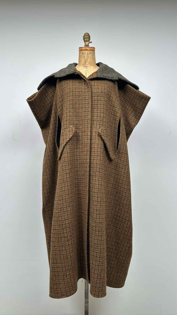 LOEWE Tweed Oversized Check Cape