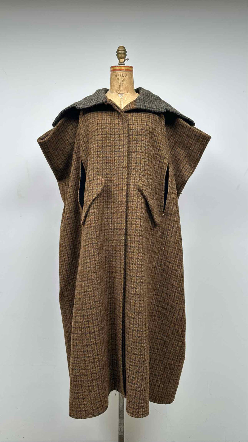 LOEWE Tweed Oversized Check Cape