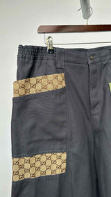 Gucci Monogram Loose-fit Canvas Pants