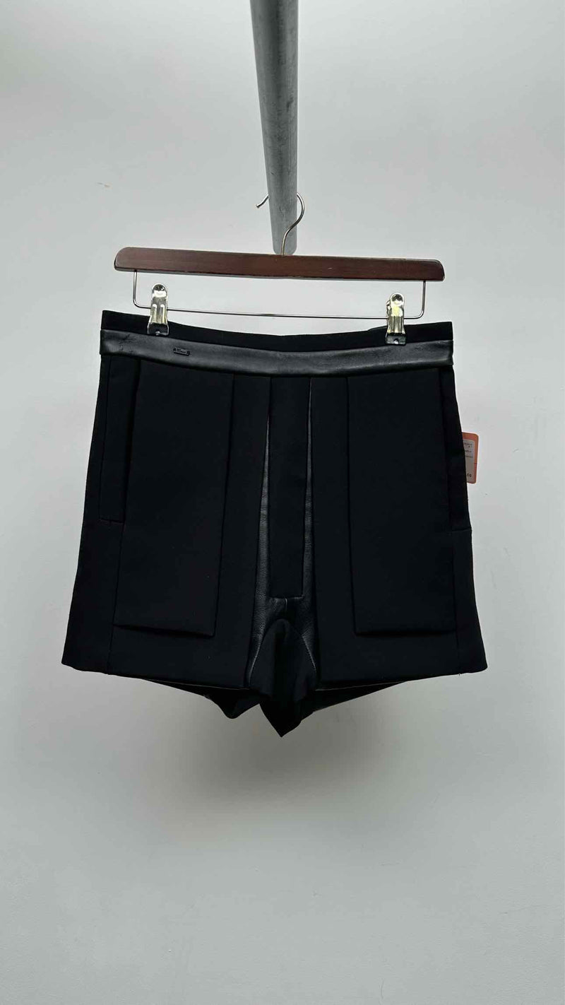 Rad Hourani Hybrid Layered Leather Shorts