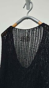 Greg Lauren Ink-loose Knit V-neck Sweater