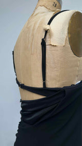 MUGLER Asymmetrical Cut-out Tulle Dress