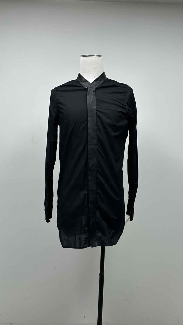 Rick Owens Collar-leather Long Shirt