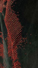 Jean Paul Gaultier "Vampire" Blood Drip Velvet Pants
