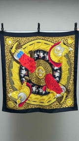 Hermes Casques et Plumets Silk Scarf