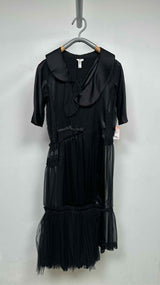 Comme Des Garcons Detailed Silk Maxi Dress