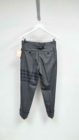 Women's Thom Browne 4-Bar Engineered Tonal Pants
