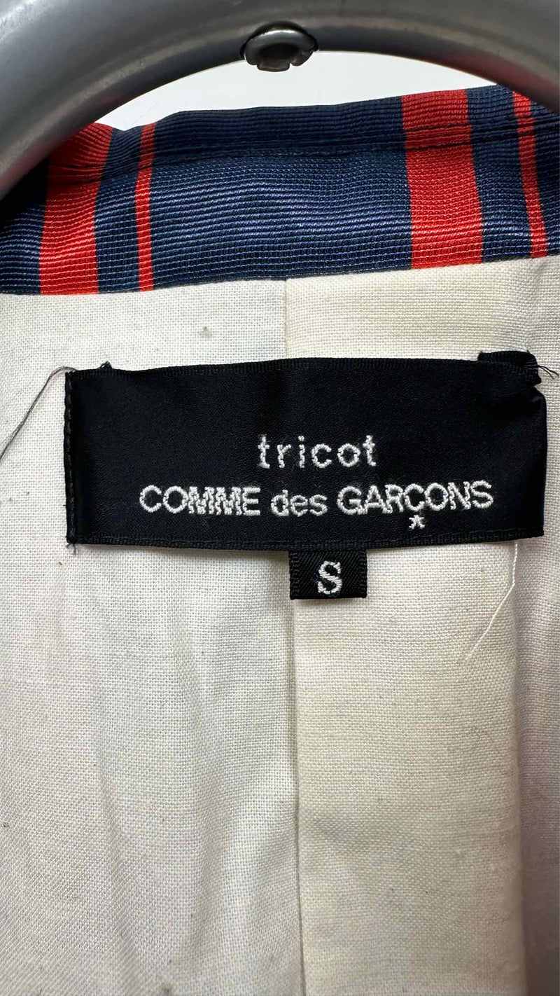 Tricot Comme Des Garcons Stripe Satin Bottom-bow Jacket