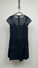Sacai S/S Floral-embroidered Sheer Romper
