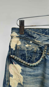 Hysteric Glamour Distressed Studded Denim Shorts