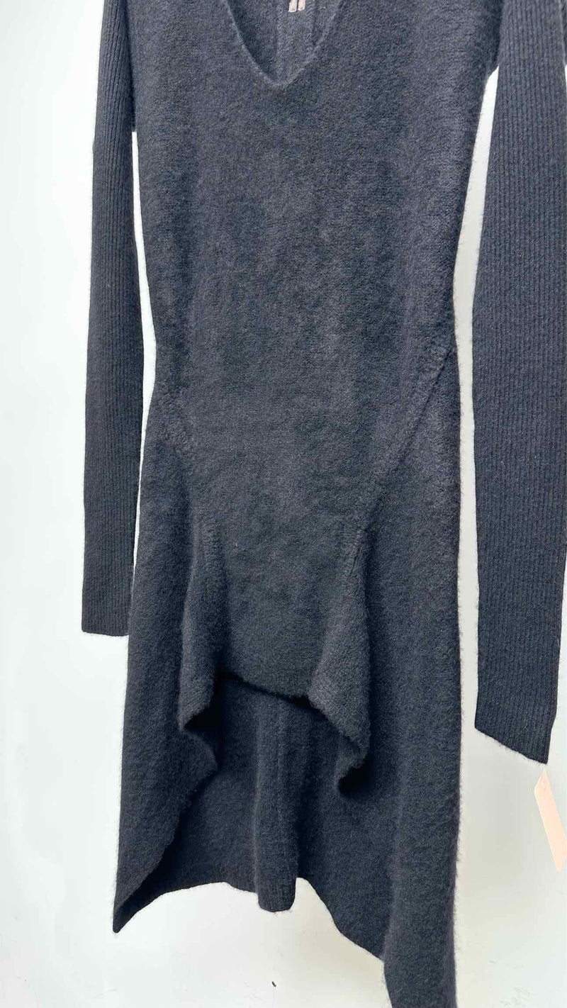 Rick Owens V-neck Cashmere Knit Dress