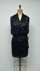 Ann Demeulemeester Silk Sequin Wrap Sheer Set-up