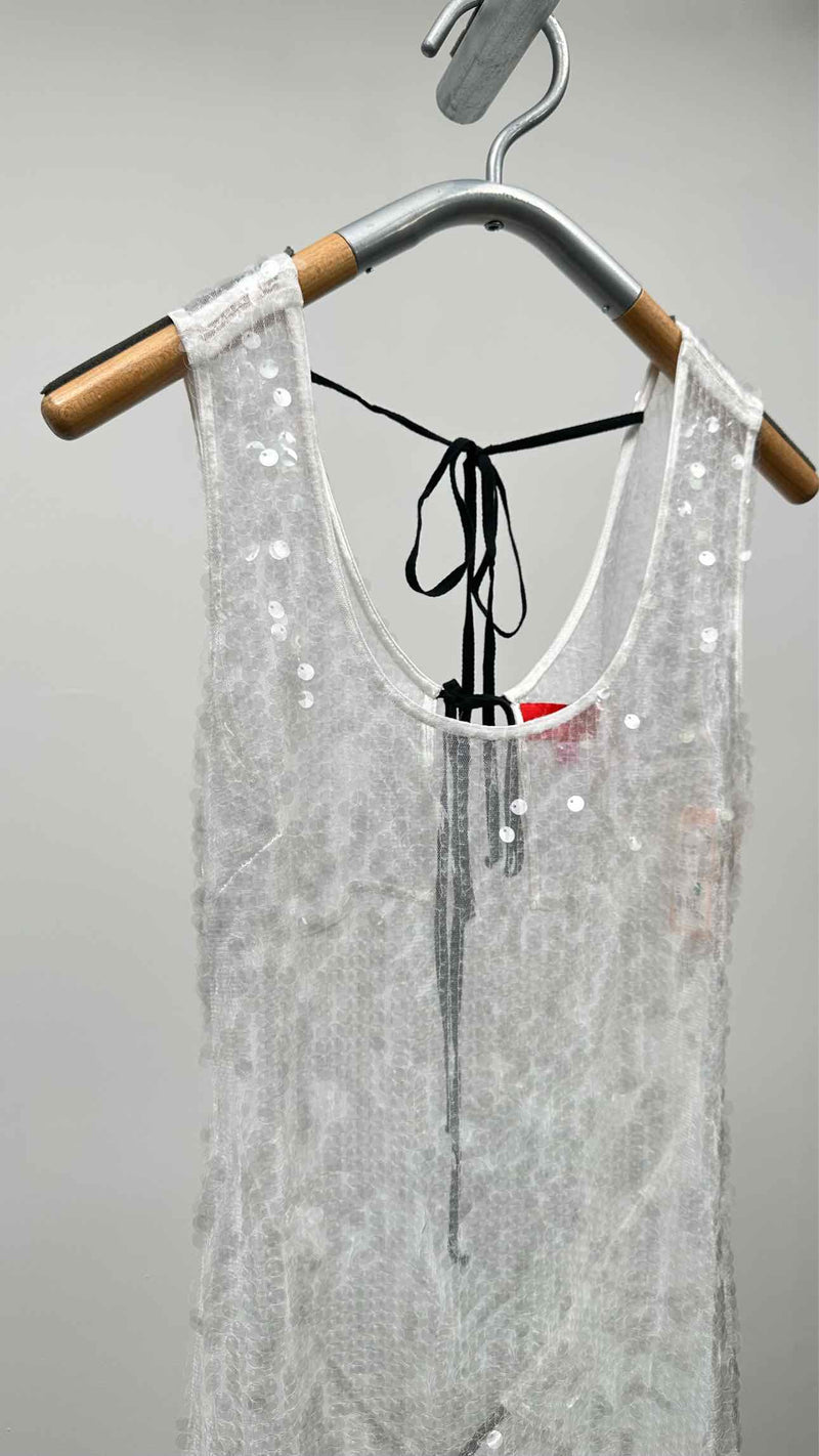 Eckhaus Latta N/S Sequin Sheer Long Dress