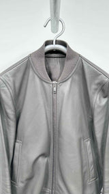 Rick Owens Leather Bomber Jacket