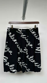 Balenciaga Scribble-logo Pajama Shorts