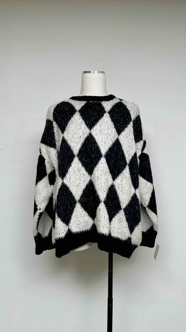 CELINE Mohair Check Sweater