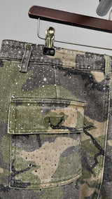 Vale Solja Glitter Pearl Camo Cargo Shorts