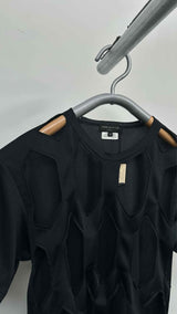 Comme Des Garcons Homme Plus Front Cut-Out Pattern T-shirt