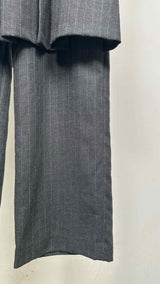 R13 Pinstripe Kilted Wide Pants