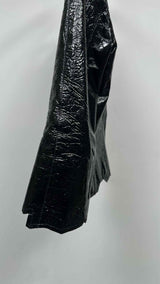 MUGLER Patent-embossed Leather Jacket