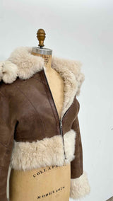 KNWLS Cropped Shearling Jacket