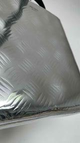 PRADA Metalic Spazzolato Embossed Tote Bag