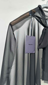 PRADA Sheer Satin Cape