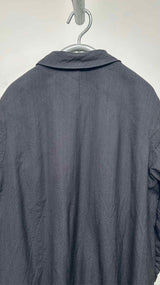 Paul Harnden Wrinkly Stripe Long Mack Coat