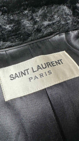 Saint Laurent Faux-fur Double-breast Coat