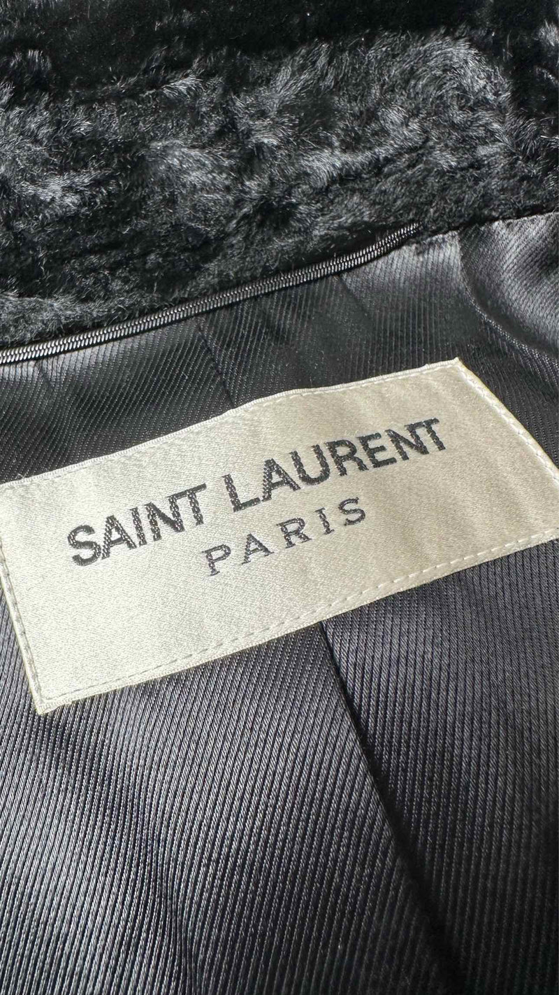 Saint Laurent Faux-fur Double-breast Coat