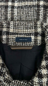 Drake's Check Wool Over Coat