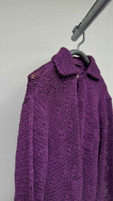 Bode Camp-collar Crochet Shirt