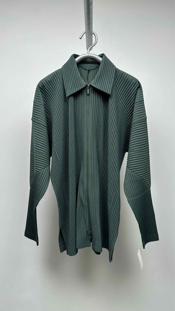 Homme Plissé  Oversized Zip-up Pleated Jacket